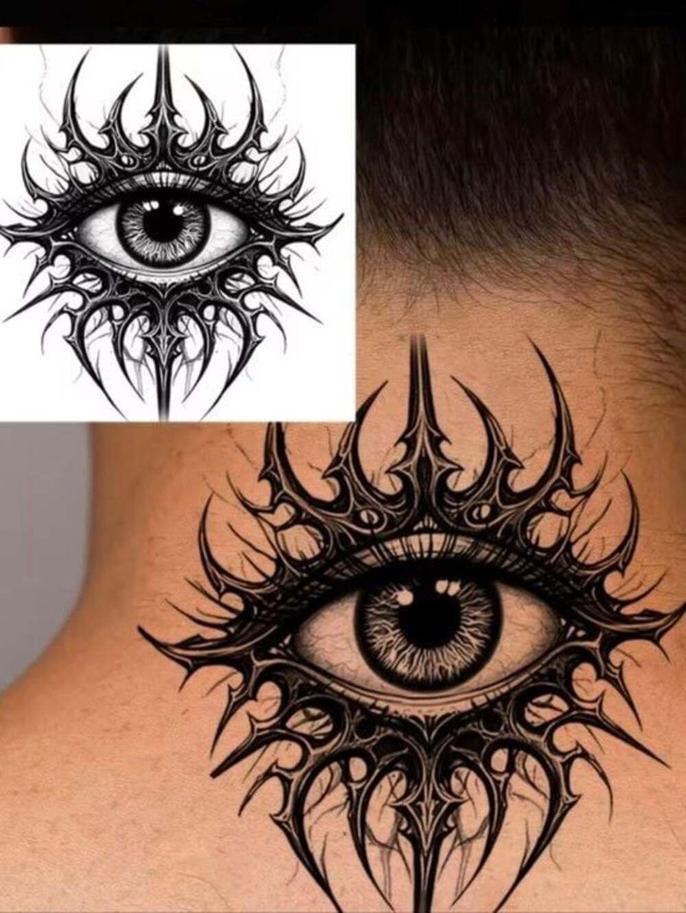 Black Ornate Eye Wall Art Poster - Home Art